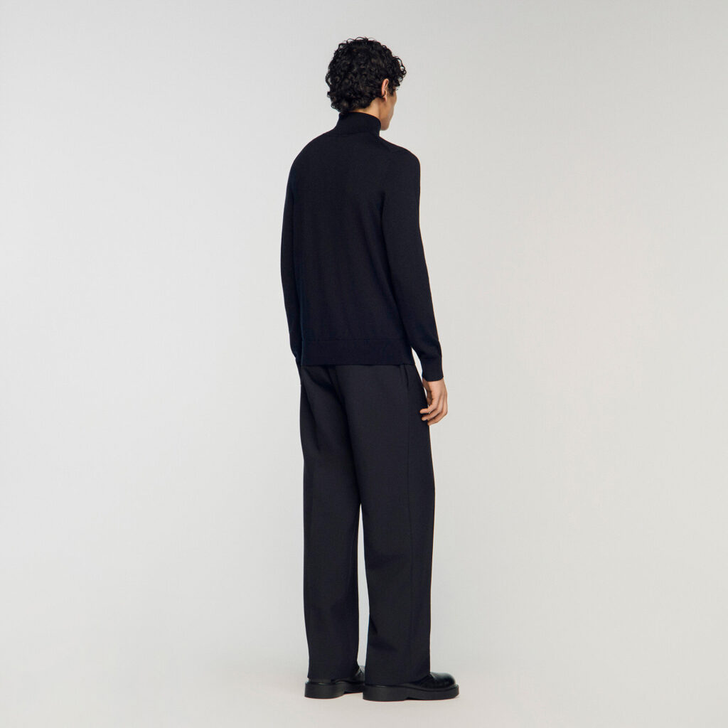 Pull à col roulé en laine Homme
