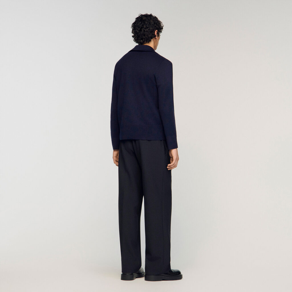 Cardigan zippé en laine