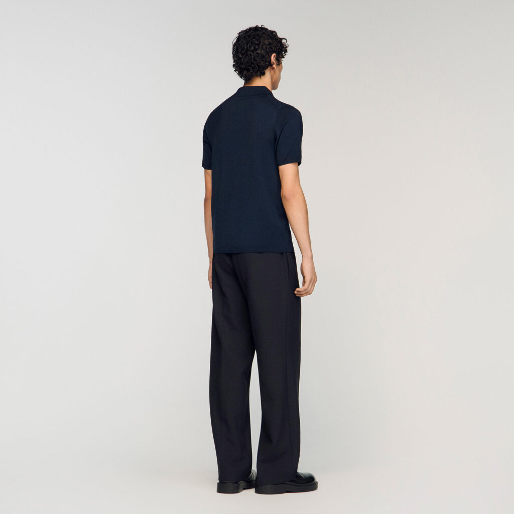 Polo en maille à manches courtes