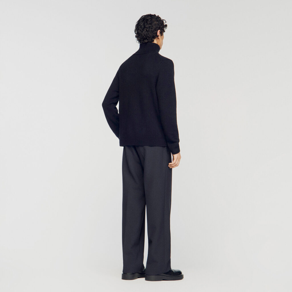 Pull col roulé laine et cachemire
