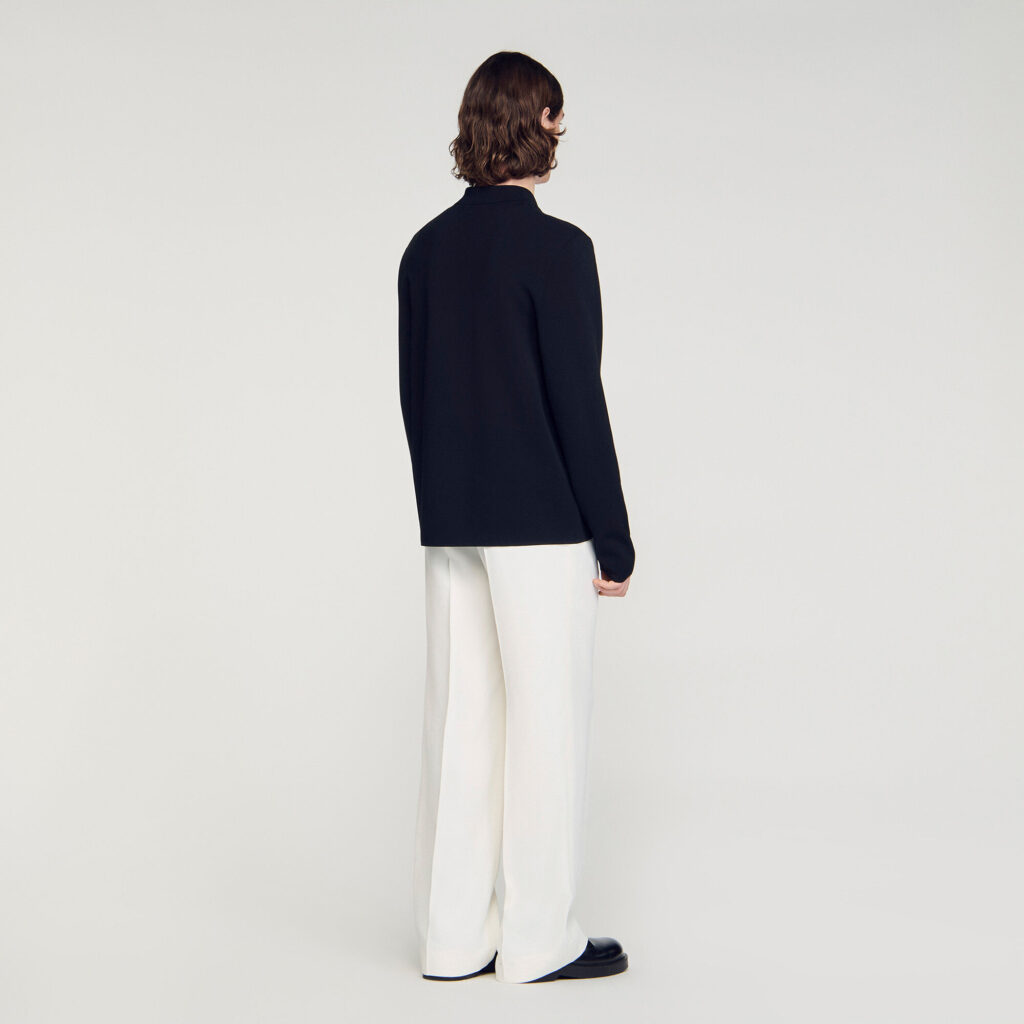 Cardigan en maille viscose zippé