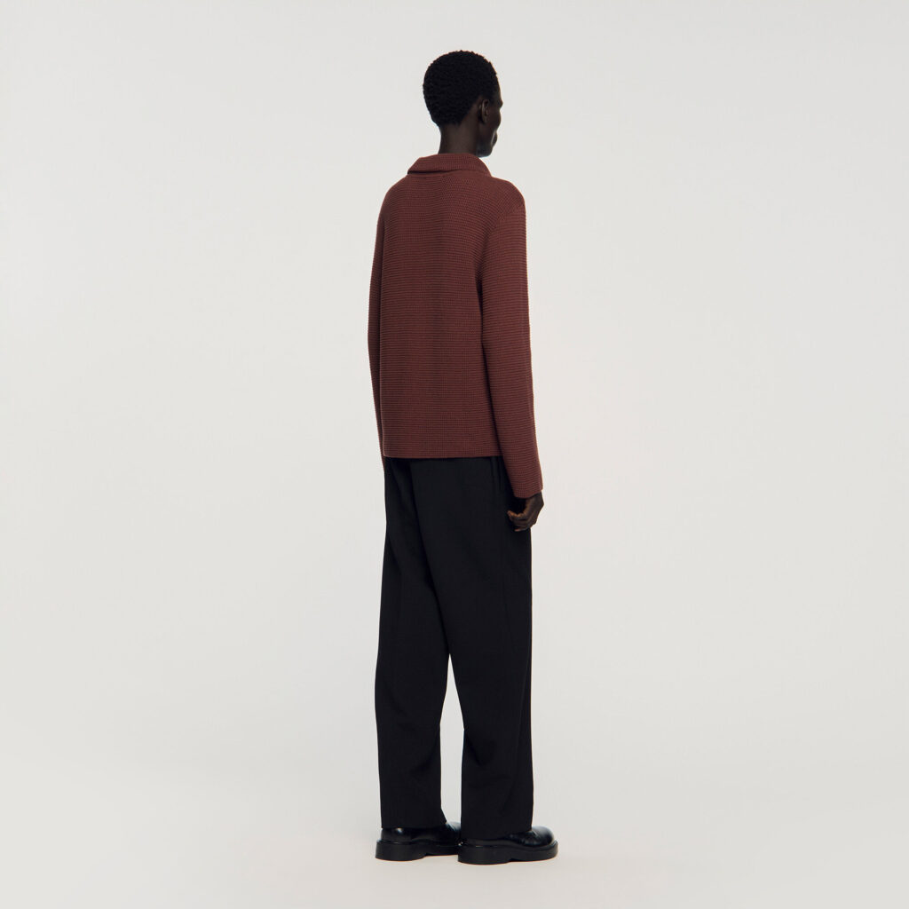 Chemise en tricot effet gauffré
