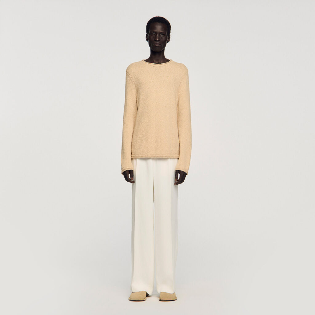 Pull en coton effet bouclette