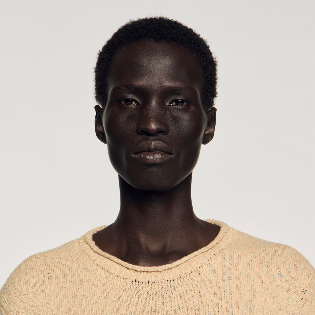Pull en coton effet bouclette