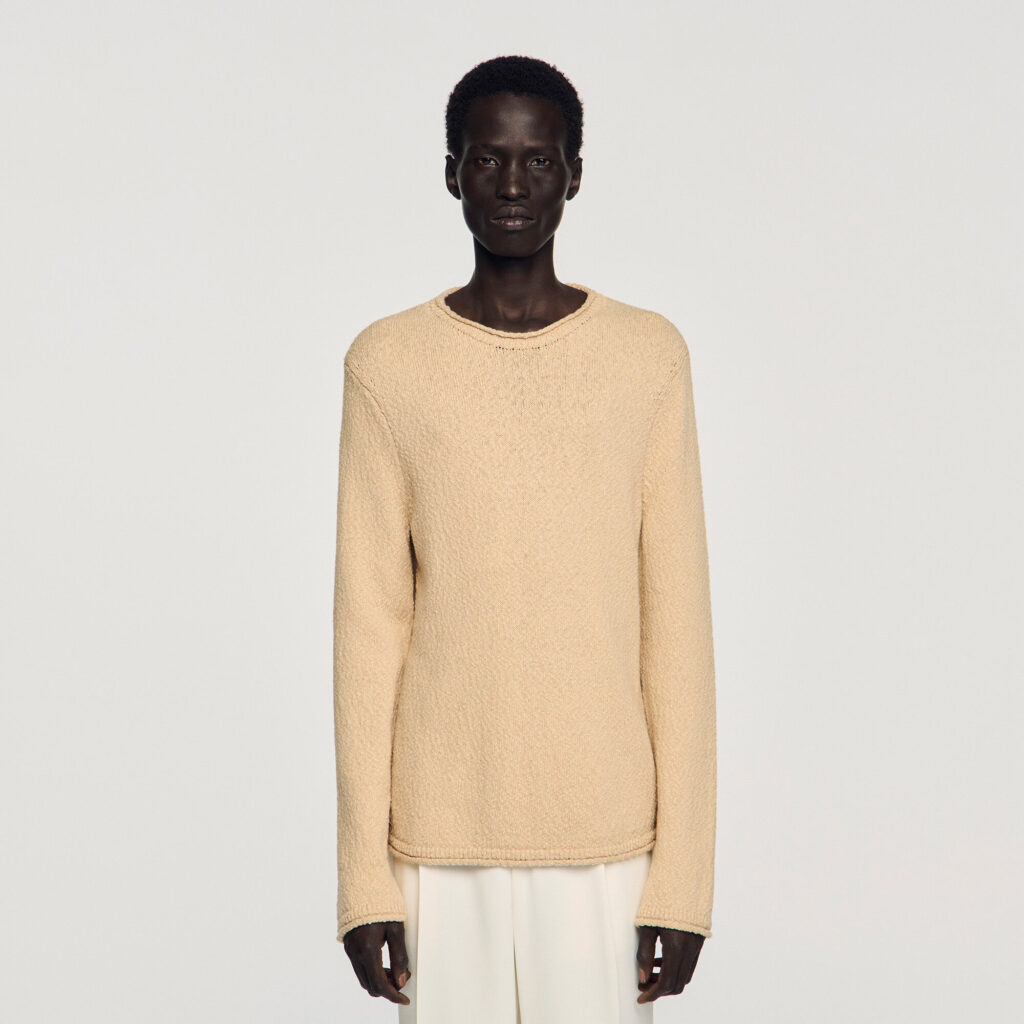 Pull en coton effet bouclette