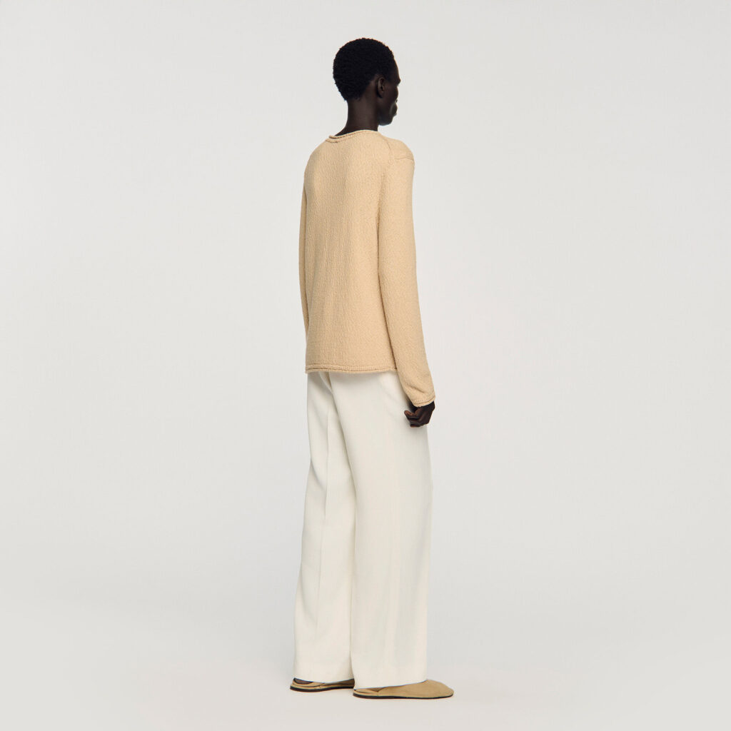 Pull en coton effet bouclette