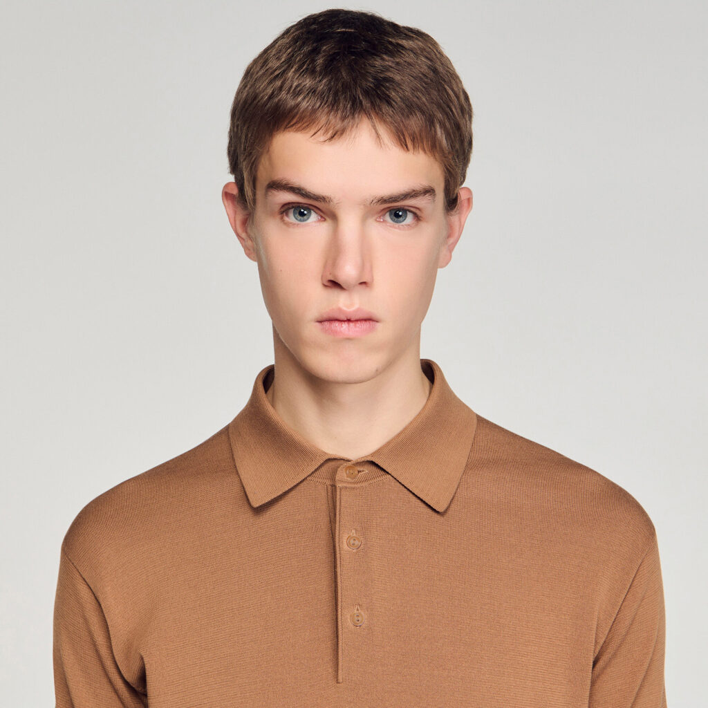 Polo en coton et soie