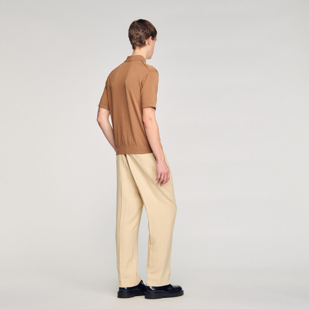 Polo en coton et soie