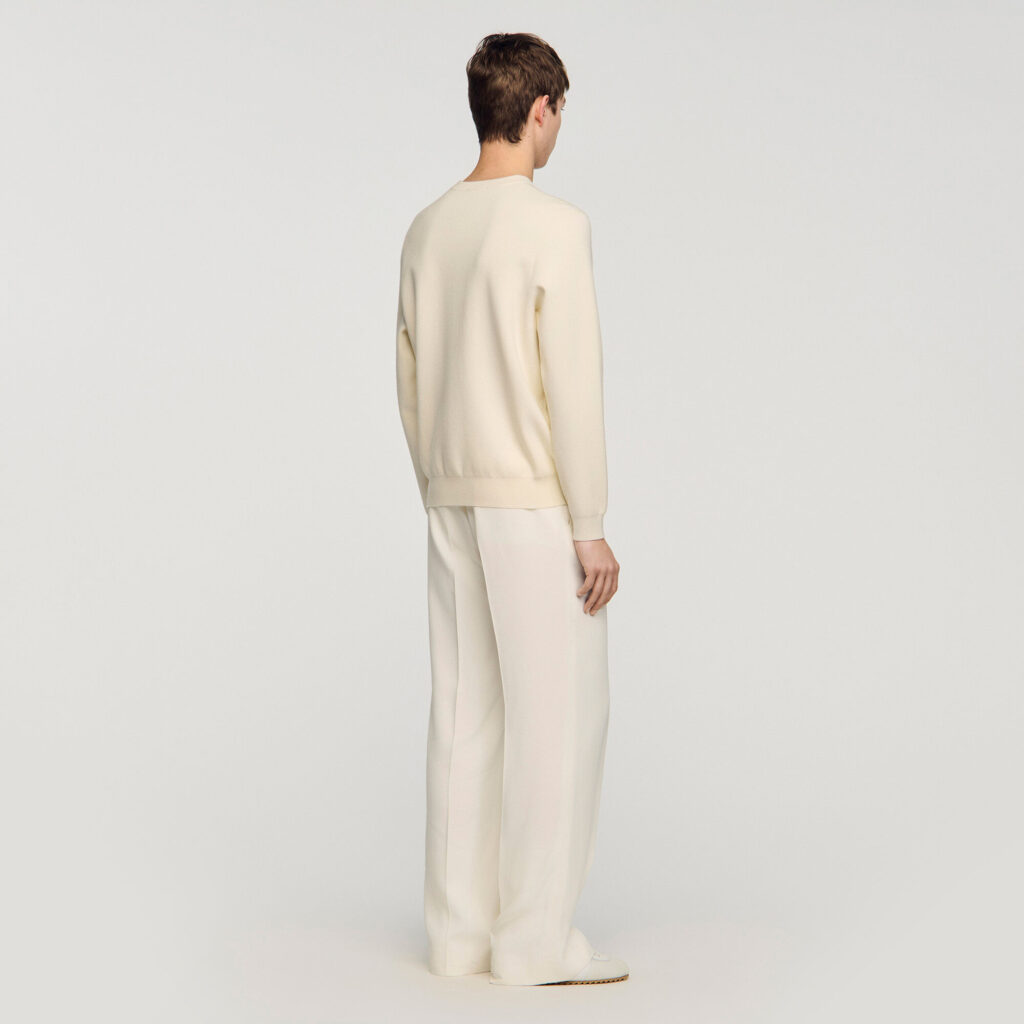 Sweat en tricot à fleur en crochet