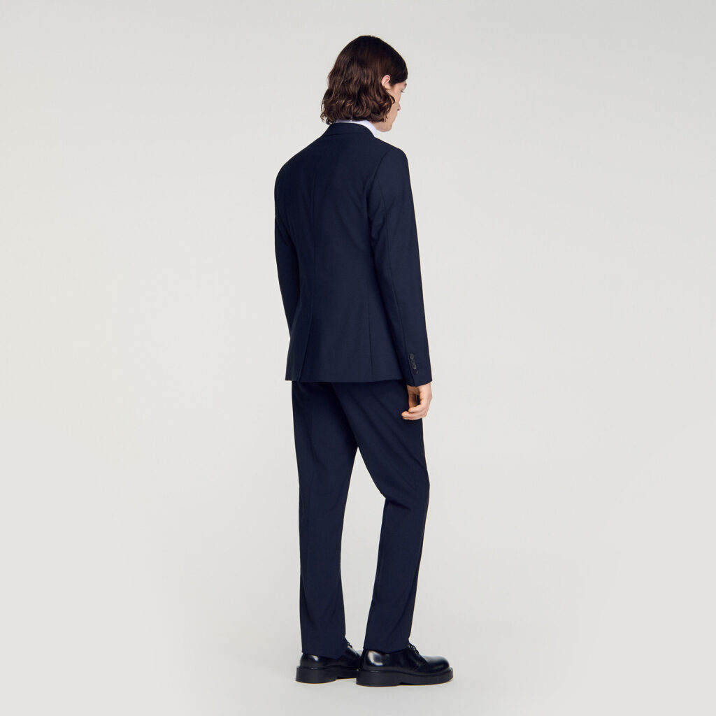 Veste de costume à micro carreaux