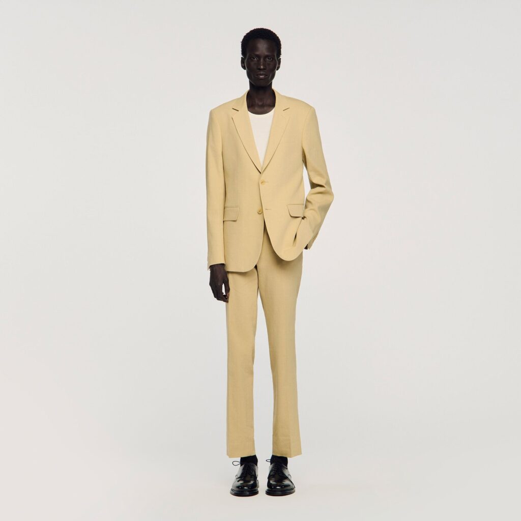 Veste de costume classique en lin