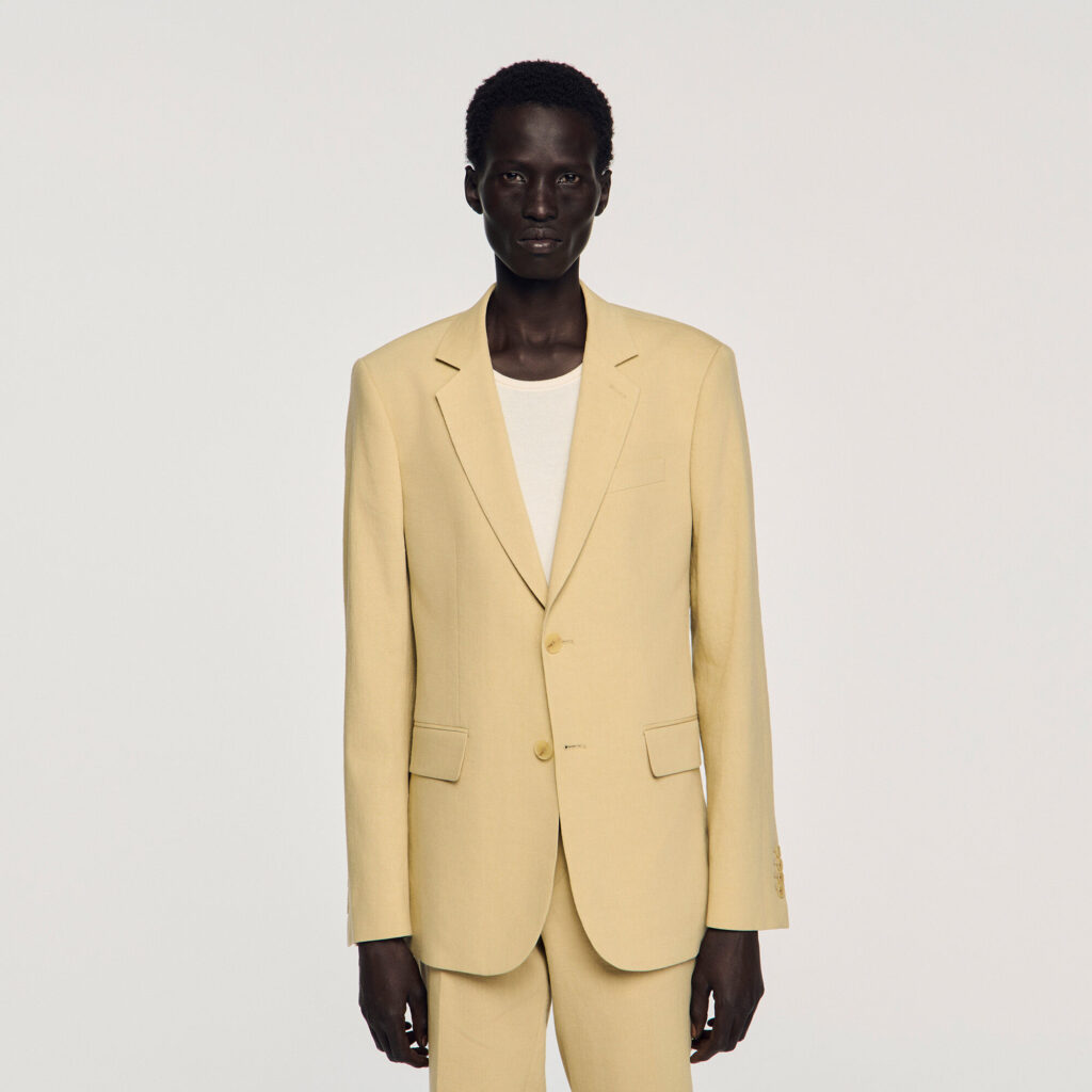 Veste de costume classique en lin