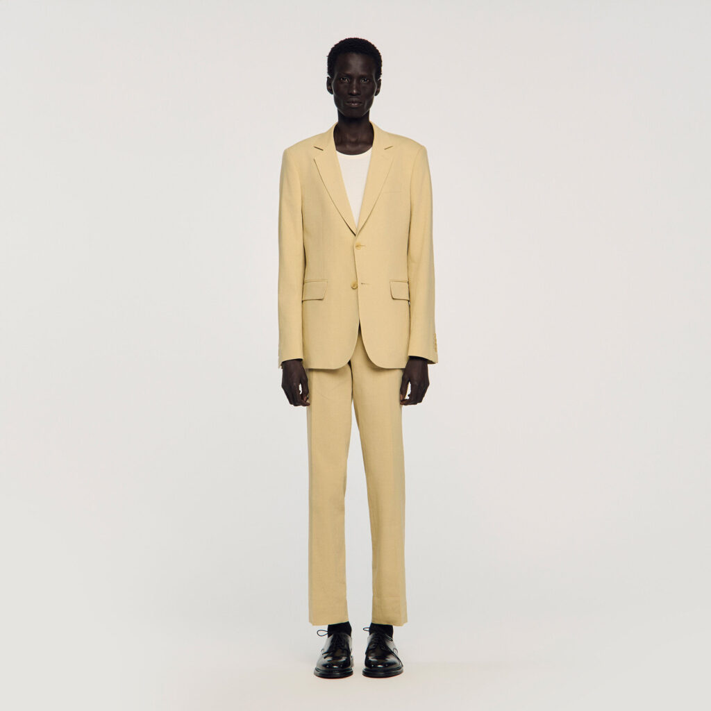 Veste de costume classique en lin