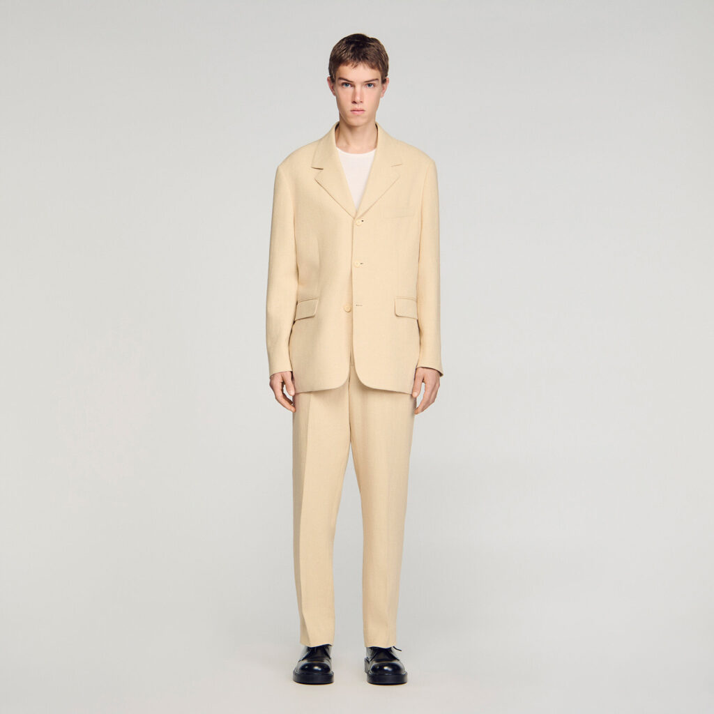 Veste de costume oversize en lin