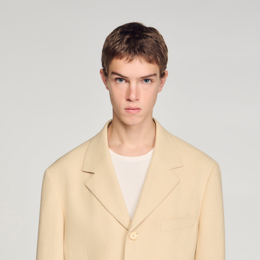 Veste de costume oversize en lin