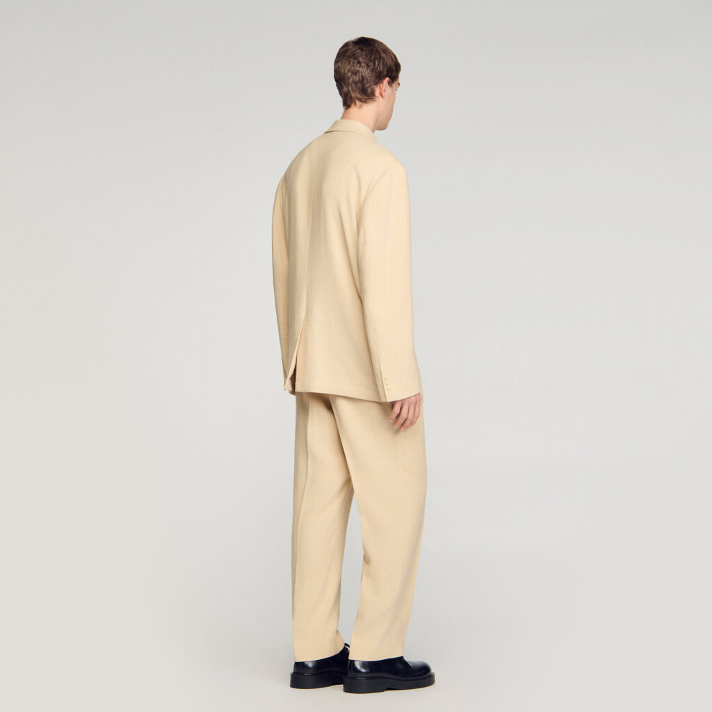 Veste de costume oversize en lin